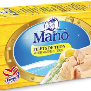 Filets de Thon à l’Huile Végétale et Citron Mario 125g